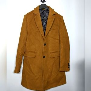 NEW Tan Mens Two button Wool Coat Sz small